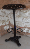 Tabouret de bar en fonte de fer de style industriel pour restaurant, mobilier industriel