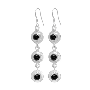925 Sterling Silver <b>Dangle</b> <b>Earring</b> Genuine <b>Black</b> Onyx Designer Jewelry Handmade Fashionable Wedding <b>Earrings</b> for Women Low Price - Product Image 2