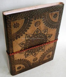 Wholesale Tan Color Unique Mandala Print Leather Journal Handmade Agenda Vintage Embossed Leather <b>Notebook</b> - Product Image 2