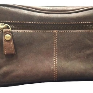 Neceser de viaje de cuero para mujer, bolsa de cosméticos con logotipo personalizado de fábrica - Product Image 1