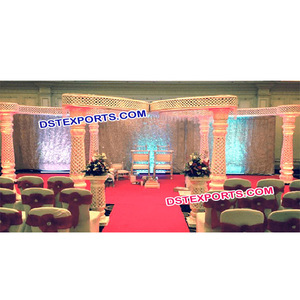 Ensemble de papillons FRP Mandaps de mariage traditionnel avec piliers en fibre de verre durables Taille personnalisée pour les événements de mariage - Product Image 1