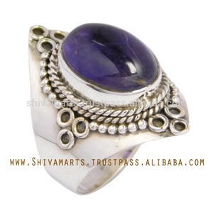 Anillo de amatista púrpura natural, joyería de plata hecha a mano, venta al por mayor, joyería de plata de ley 925, anillos Eternity Vermeil, mayorista - Product Image 4