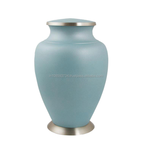 URNES DE CRÉMATION EN MÉTAL ALUMINIUM URNE DE CRÉMATION BLEU CIEL URNE DE CRÉMATION FUNÉRAIRE DOLPHIN DESIGN URNE DE CRÉMATION POUR ADULTES - Product Image 2