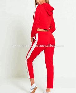 Mode personnalisée en vrac vente en gros vêtements de sport pour femmes sport survêtement respirant noir pour femmes avec bande latérale - Product Image 6