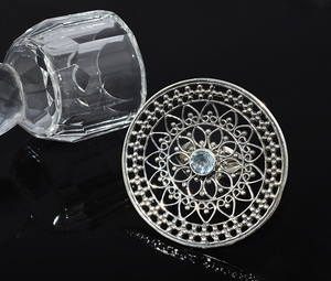 แท้รอบรูปร่างสีฟ้าบุษราคัม925แหวนเงิน925แฮนด์เมดเงินพลอยเงิน - Product Image 5
