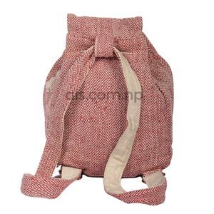 2018 Katmandou à la mode rouge chanvre femmes sac à dos élégant écologique sac à main avec Logo personnalisé facile à transporter haut en gros - Product Image 2