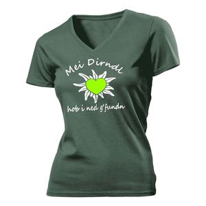 Ladies Hope Love Cure Support Thyroid Cancer Awareness Contrast V-Neck Shirt (German Beer Party Shirt)