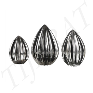 Juego de aluminio de 3 soportes para decoración del hogar, decoración de mesa de lujo, mesa decorativa de HOTEL - Product Image 2