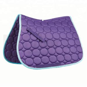 Shemax 2024 Dressage English Gel Anti Slip Saddle Pad Multiusos Púrpura Blanco Turquesa con Relleno de Algodón y Espuma - Product Image 1