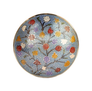 Cuenco decorativo de latón plateado hecho a mano, con diseños en relieve, fabricante al por mayor, regalo de Metal y artesanías - Product Image 1