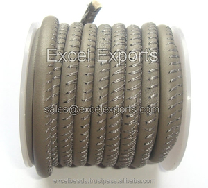 Cordons en cuir Nappa de haute qualité cousus en croix 4mm 5mm disponibles en tailles 3mm 8mm 12mm pour les résultats de bijoux et les composants - Product Image 3