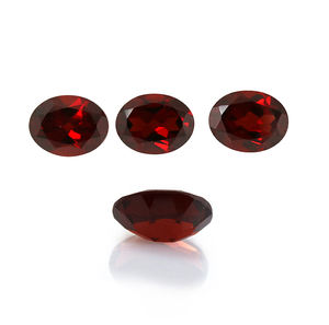 Las mejores piedras preciosas naturales semipreciosas de granate rojo de corte ovalado de alta calidad, versátiles para la fabricación de joyas en todas las formas y tamaños - Product Image 1
