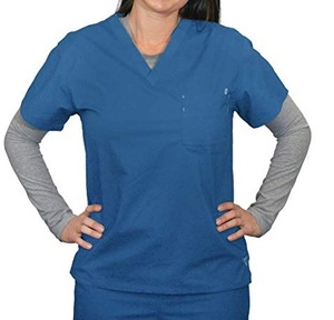 Personalizado bordado médico Hospital enfermera Scrubs alta calidad poliéster Spandex verano quirúrgico Scrub Sets impreso Pakistán - Product Image 4