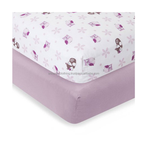 Sábanas Ajustables para Cuna de Bebé 100% Algodón, Venta al por Mayor OEM - Product Image 1