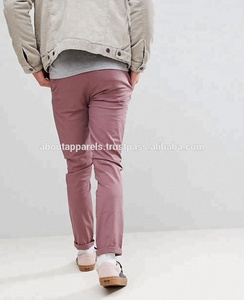 Pantalones ajustados de sarga de algodón para hombre, pantalones de la mejor calidad, venta al por mayor, Chino - Product Image 2