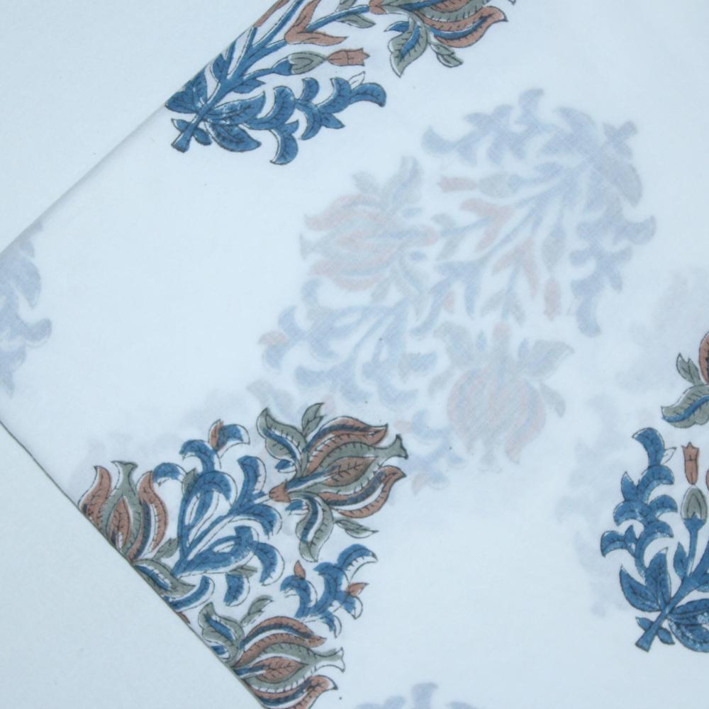 Wholesale Printed Floral hand Block Indian Buta Print Skirt fabric 100% cotton Natural Hand Dyed