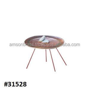 Metal Pure Copper Bird Bath with Four Leg Outdoor <b>Garden</b> Metal Bird Bath - Product Image 1
