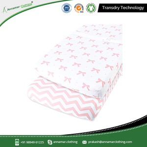 Funda de algodón impermeable transpirable con diseño personalizado para cambiador de bebé - Product Image 5