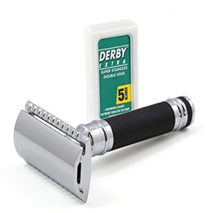 Maquinilla de Afeitar de Seguridad PRESTIGE RAZOR DE con Mango de Latón, Acabado Pulido/Satinado, Hoja Única - Product Image 4