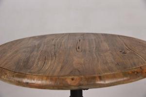 Table de Bar ronde en bois industriel Vintage, meuble de Table centrale de Restaurant, plateau en métal, de Bar en bois - Product Image 4