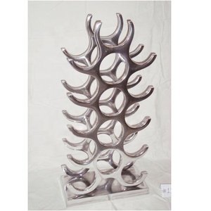 ชั้นวางไวน์,ชั้นวางไวน์โลหะแบบตั้งพื้นชั้นวางไวน์แบบทันสมัย - Product Image 1