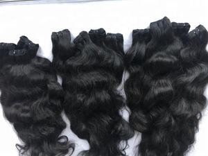 Extensiones de cabello humano Remy virgen de Vietnam crudo máquina de trama de piel de estilo ondulado dibujado sin enredos trama doble sin productos químicos - Product Image 4