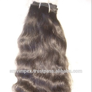 Máquina Doble trama indio Raw hair extension 100% Shedding Free Temple Extensión de cabello humano Raw Hair - Product Image 2