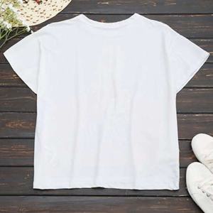 T-shirt à manches courtes pour femmes Logo de marque personnalisé Sérigraphie Streetwear Style T-shirts pour femmes Fabriqué au Bangladesh pour les filles - Product Image 3