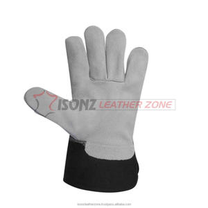 Guantes DE TRABAJO DE SEGURIDAD DE CUERO dividido duraderos a precio barato con protección antigolpes y anticortes - Product Image 5