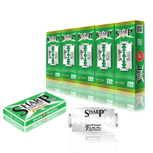 Lames de rasoir jetables à double tranchant SHARP 7AM Super Platinum, qualité suisse, acier inoxydable, pour usage professionnel masculin - Product Image 5