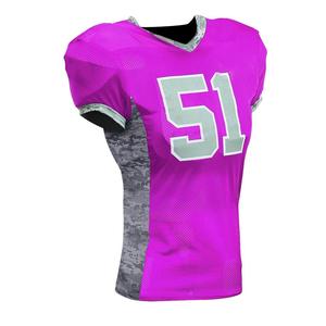 Maillot de football américain imprimé de logo personnalisé 100% tissu de maille de polyester XL grande taille chemises élégantes pour adultes - Product Image 5