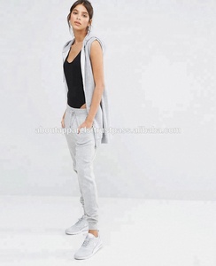 Robe sweat-shirt décontractée noire unie pour femme, pull à capuche long, coupe ajustée, respirant, en molleton de coton, vêtements en gros - Product Image 5