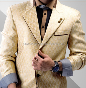 เสื้อเบลเซอร์เข้ารูปสำหรับผู้ชายเสื้อสูททำงานกระดุมสองแถวพร้อมพิมพ์ลายขนาดใหญ่พิเศษสำหรับเจ้าบ่าว - Product Image 2