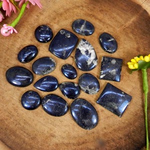 อัญมณี Covelite 50กรัม,พลอย Cabochon ทรงผสมพลอยคุณภาพดีที่สุด - Product Image 1