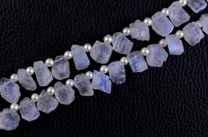 Fuego azul Natural 22 piezas Fuego azul de alto grado Corte natural Arco Iris Piedra lunar Sin tratar Bruto Al por mayor Hilo crudo - Product Image 3