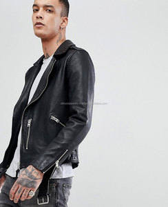 OEM Veste en cuir de mouton de dernière conception personnalisée à fermeture éclair prix de gros - Product Image 5