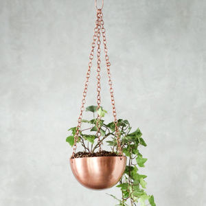 Hanging Metal Planter Copper - Product Image 1