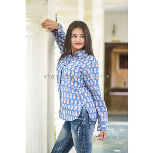 Camisas de Diseño Hechas a Mano en India para Mujer, Camisas de Algodón para Mujer - Product Image 6