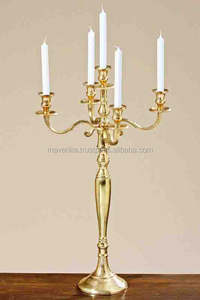 Wedding Decoration Metal Golden Plated Five Arms <b>Candelabra</b> for Event Party Festivals Decoration Floor <b>Candelabra</b> - Product Image 4