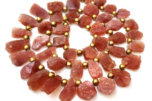 Cuentas de piedras preciosas sueltas, piedra Natural, naranja, estilo de colección, joyería, purpurina, venta al por mayor - Product Image 2