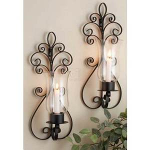 Wrought Iron <b>Wall</b> Metal <b>Candle</b> <b>Sconces</b> <b>Candle</b> Holders Beautiful Decoration <b>for</b> the <b>Walls</b> in Every Home Style <b>Candle</b> <b>Wall</b> Decor - Product Image 1