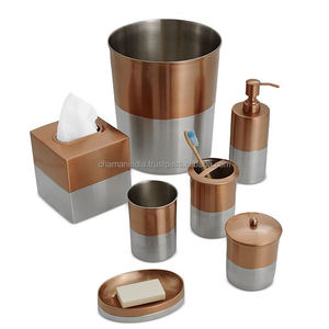 Juego de baño de acero inoxidable brillante de dos tonos - Product Image 1