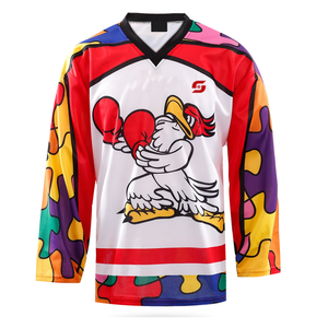 Maillot de hockey sur glace personnalisé de bonne qualité avec impression par sublimation - Product Image 1