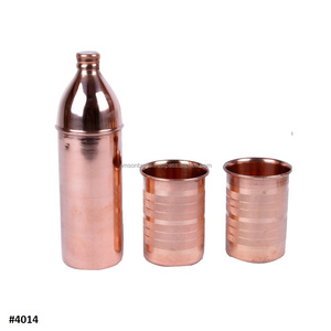 Designer Travels Bouteille d'eau en cuivre pur Bouteille d'eau en cuivre pour la salle de sport Yoga Workout Bienfaits pour la santé Bouteille de médecin immédiatement - Product Image 4
