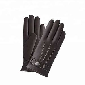 Nuevo estilo Moda Hombre Guantes de cuero Piel de cordero Cuero de oveja Conducción Moda Mujer Guantes de invierno - Product Image 3