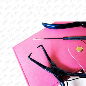 ชุดอุปกรณ์ต่อผม,ชุดคีมต่อผมเคลือบพลาสม่าสีฟ้าเครื่องมือต่อผม \N สแตนเลส5.5นิ้ว1ชุดส่งด่วน - Product Image 4