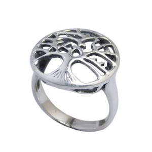 Unique Tree of <b>Life</b> Design 925 Sterling Silver Eternity Vermeil <b>Ring</b> Plain Silver Jewelry for Weddings Direct Supplier Exporter - Product Image 1