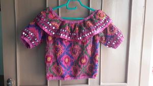 Phulkari — tissu en coton brodé à la main, haut style Boho à volants, - Product Image 4