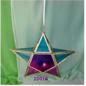 Lanterne à photophore suspendue en forme d'étoile pour terrasse fenêtre balcon anniversaire décoration de la maison - Product Image 2