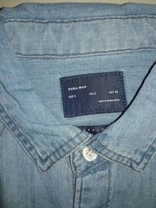 Camisa vaquera de poliéster y algodón para hombre de marca de gama alta, ropa lavada para adultos, temporada de primavera, stock excedente de Bangladesh - Product Image 2